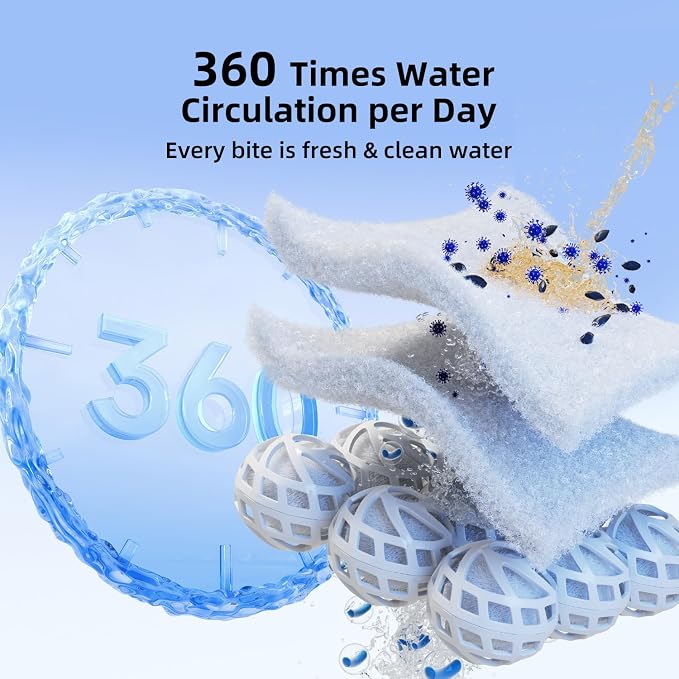 2.5 Gallon Fish Tank Kit with Heater for Betta, Shrimp, Guppy, Acrylic | Dry-wet Separation Filtration, Self-cleaning, Ultra-quiet, 3 Color Light, 10 Brightness, Adjustable Water Flow, Round Corner