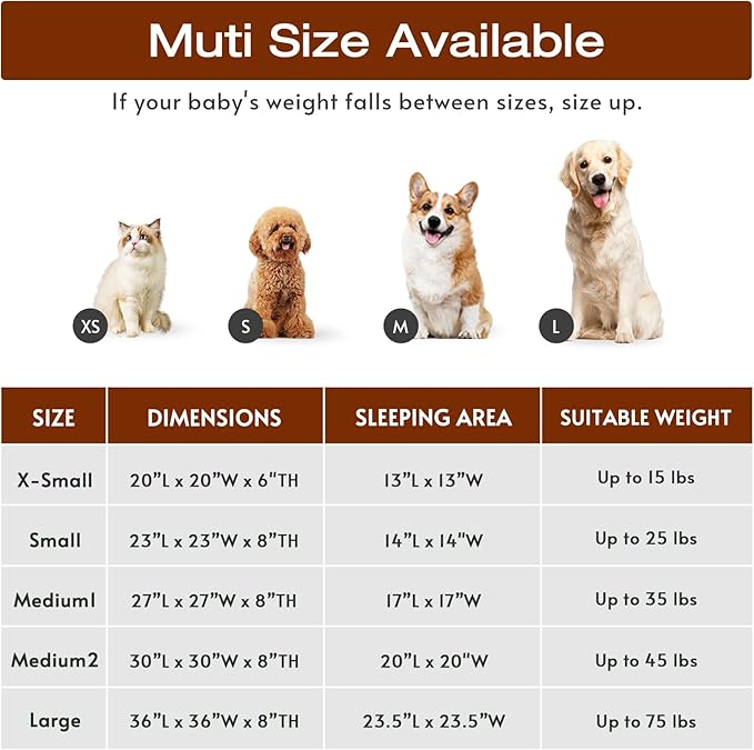 JOLLYVOGUE Dog & Cat Bed, Calming Anti-Anxiety Pet Bed for Small Dogs, Fluffy Donut Cushion for Small and Medium Pets (20") (Pack of 2)