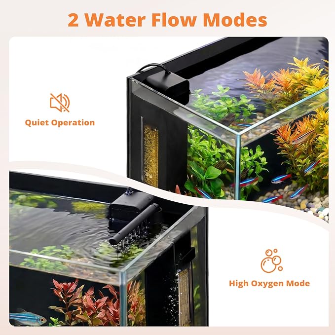 2.5 Gallon Small Fish Tank, Nano Aquarium with Heater, Ultra-Clear Glass, LED Light, Filter, Lid, Gravel and Rock, Desktop Beta Fish Aquarium Perfect for Shrimp, Snails or Live Plants | Ultra-Clear Glass Desktop Beta Habitat with LED Light, Filter, Lid...