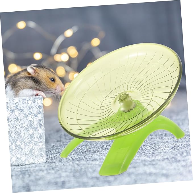 BESPORTBLE Silent Guinea Pig Running Wheel Quiet Exercise Saucer for Hamsters Hedgehogs Mice Pets Smooth Edges Low Noise Design for Active Play Relief