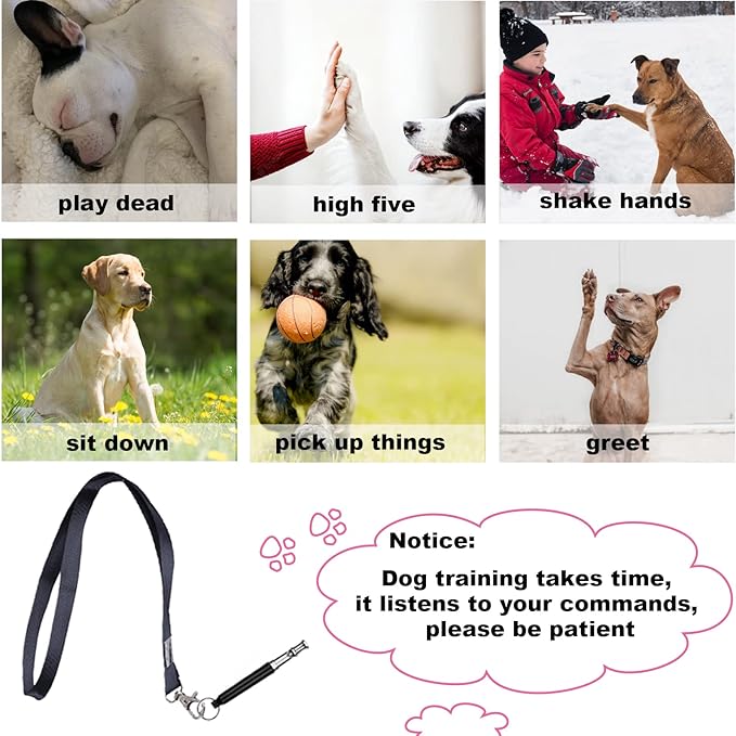 3 Pcs Ultrasonic Dog Whistle with Lanyard Professional Recall Dog Stop Barking Control Device Adjustable Ultrasonic Silent Dog Whistle for Dog (White+Black+Orange)