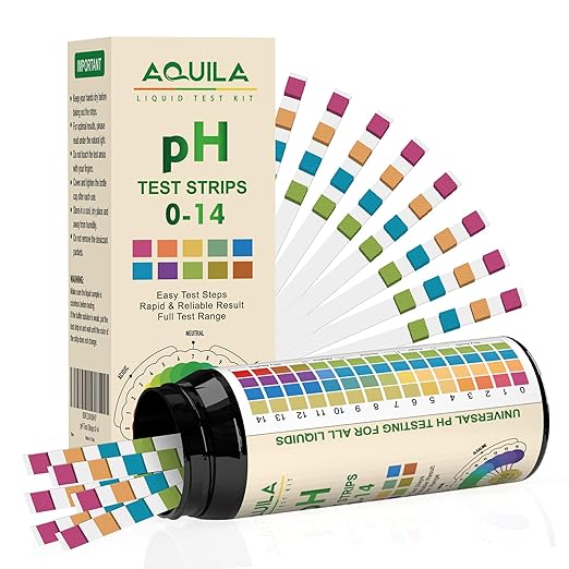 pH Test Strips 0-14, 150CT Universal Litmus Paper pH Tester Kit for Liquid | pH Testing Kit for Drinking Water, Pool Spa Aquarium Fish Tank Urine Saliva Food Beverage Kombucha Soil,Soap Making, Skincare
