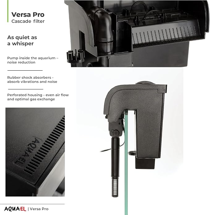 Aquael Versa Pro 20 Power Filter - Hang On Back Filter for Aquariums