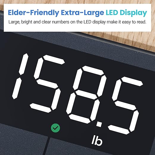Etekcity Scale for Body Weight,Digital Bathroom Scales for People,Most Accurate to 0.05lb,Bright LED Display & Large Clear Numbers,Upgraded Quality-for the Elderly Safe Home Use,400 lbs,(Pack of 5)