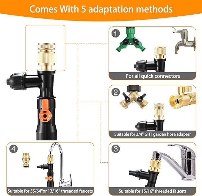 enomol Gravel Vacuum for Aquarium Water Changer Fish Tank Cleaning Tools,Siphon Universal Quick Pump Aquarium Water Changing (30ft)