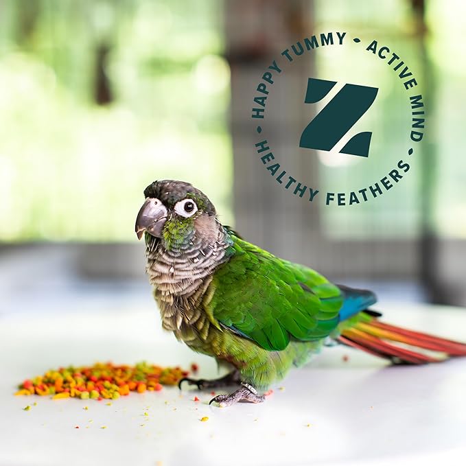 ZuPreem FruitBlend Bird Food, Bird Feed Pellets for Cockatiels, Lovebirds, Quakers, Small Conures & Lorikeets, Core Nutrition with Natural Fruit, Cockatiel Food, Conure Feed, (Medium, 2 lb Bag)