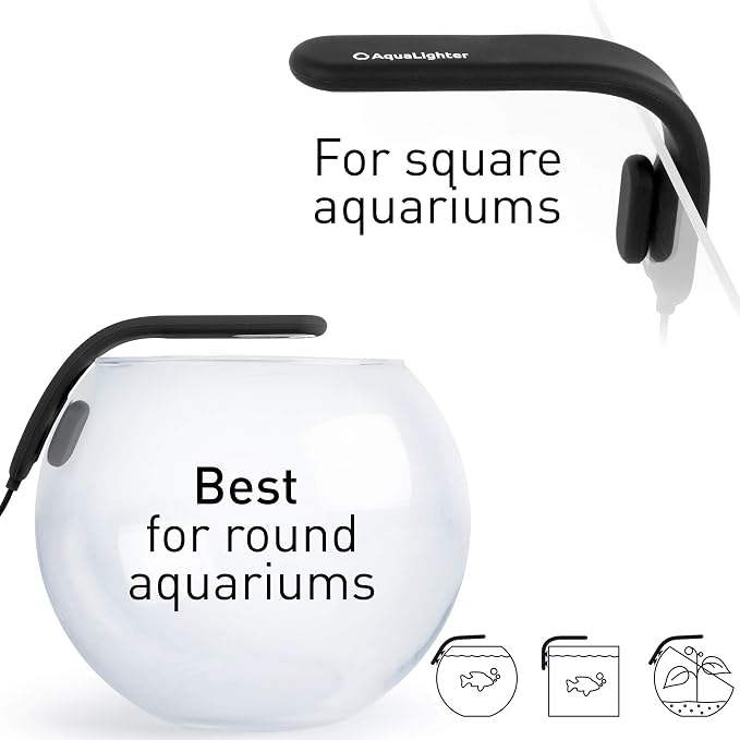 Fish Tank Light - Clip On Aquarium Light - Aquarium Light for Plants - LED Flexible Lamp for Freshwater Light - NanoSoft Yellow Fish Tank Lights 10 Gallon | Plants & Fish Aquarium Lighting, Full Spectrum Grow Lamp, Easy Install, Safe Durable Waterproof...