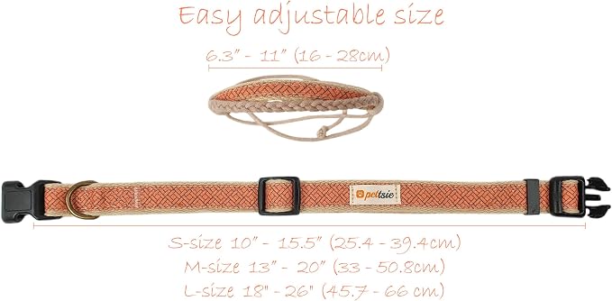 Pettsie Hemp Dog Bandana Collar & Matching Owner Friendship Bracelet | Adjustable, Durable Hemp & Soft Cotton, Matching Friendship Bracelet, Designed for Dog Lovers
