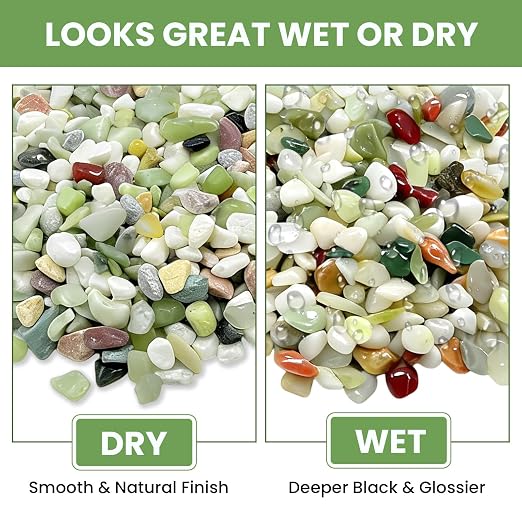 3/8 Inch Mixed Color Polished Landscape Decorative Stone, 3Lb | Mixed Color Matching, High Hardness and Wear Resistance, Easy to Clean, Soft and High-End Color