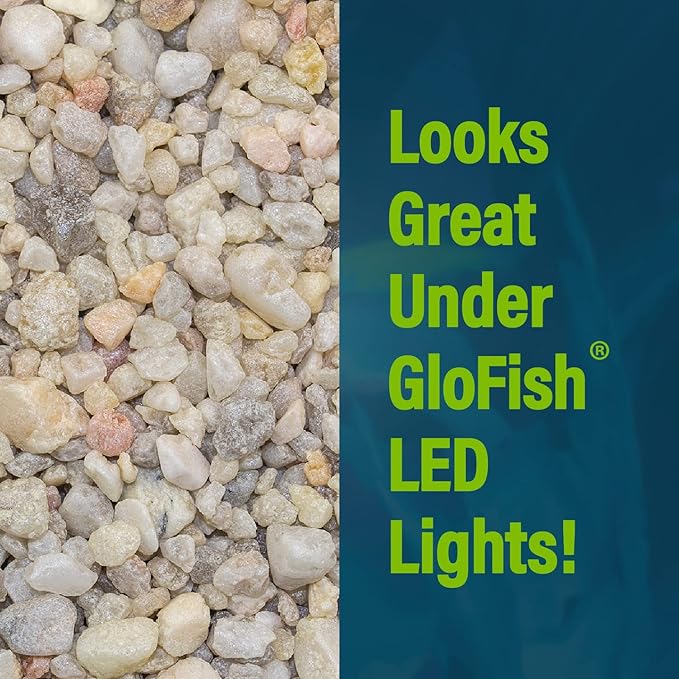 GloFish Aquarium Gravel 5 Pounds, Pearlescent, Complements Tanks and Décor (AQ-78484) (Pack of 6)