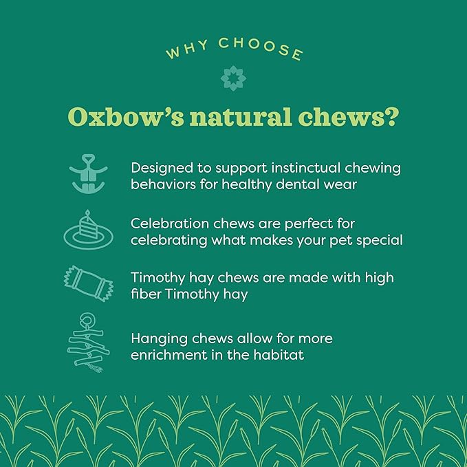 Oxbow Enriched Life Timmy Pops, Rabbit Toys, Guinea Pig Toys, Enrichment for Bunny, Guinea Pig, Hamster, Rabbit, Chinchilla, Timothy Hay, Chinchilla Cage Accessories, Small Pet Accessories for Cage