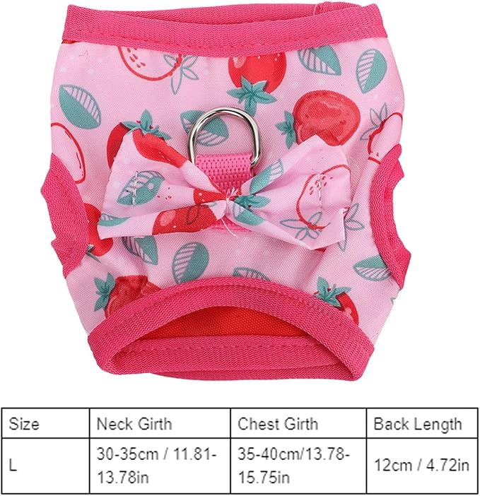 Small Pet Harness and Leash, Escape Proof Rabbit Vest with Soft Edges Dual Safety Buckles for Bunny Guinea Pig Ferret Chinchilla (L)