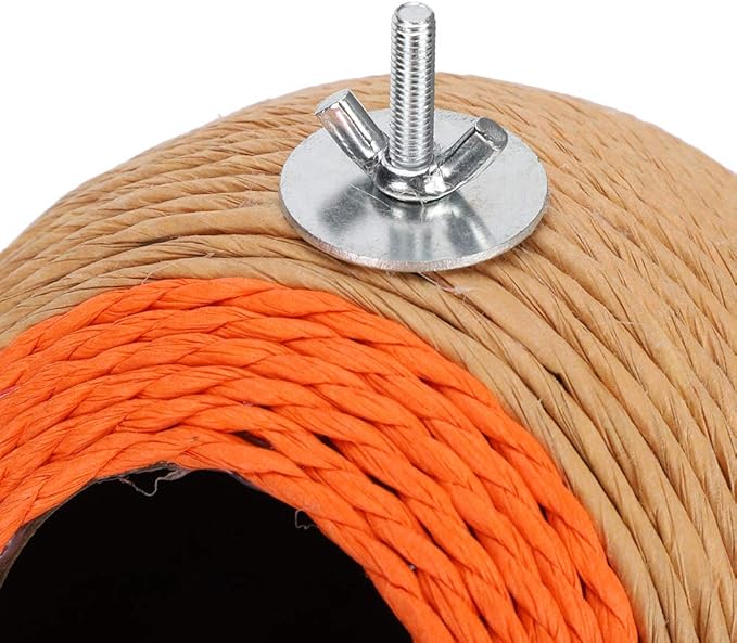 Hand Made Woven Bird Nests,Dove Nesting Box,Morning Dove Nesting Box,Coconut Shell Hatching Nesting Cage Cave for Parrots Hamster