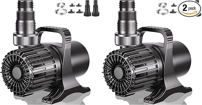 WaterRebirth (2900GPH-155W,UL listed) High Flow Large Fountain Submersible Water Pond Sump Pump Aquarium Electric Waterfall Pump Outdoor PS- 2900 (Pack of 2)