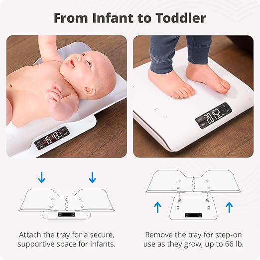 Greater Goods Medical-Grade Baby Scale – FDA Class I Device, Digital Infant & Toddler Scale, 0.1 oz Precision Sensor, 2.3–66 lb Range, Consistent Readings for Wiggly Babies, Skin Contact Tested