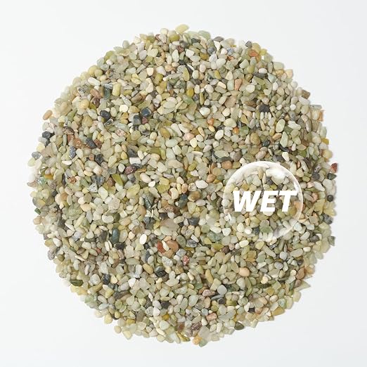 20lbs Natural Gravel Pebbles for Succulents and Cacti, 1/5 Inch Decorative River Stones – Perfect for Vases, Aquariums, Terrariums, and Outdoor Gardening, Mixed Colors (Jade, 20 Pounds)