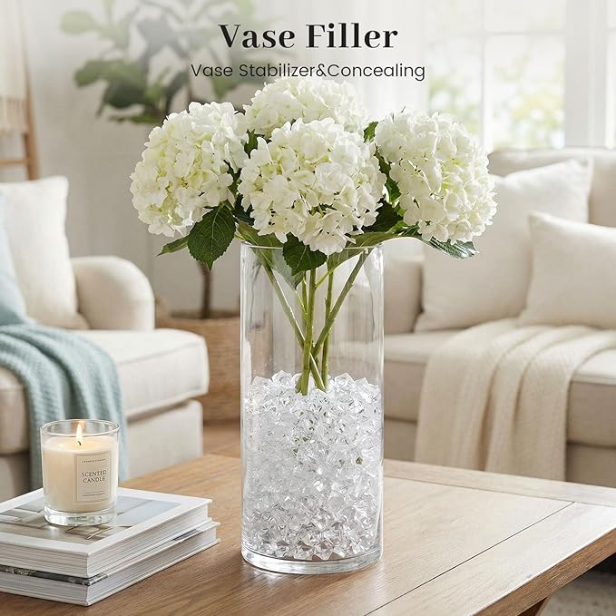 DomeStar Clear Fake Ice Rocks, 1000 PCS Acrylic Crystal for Vase Fillers | Fake Diamonds for Table Centerpieces Wedding Party, Fish Tanks Decor Table Scatter DIY Craft Supplies Food Display