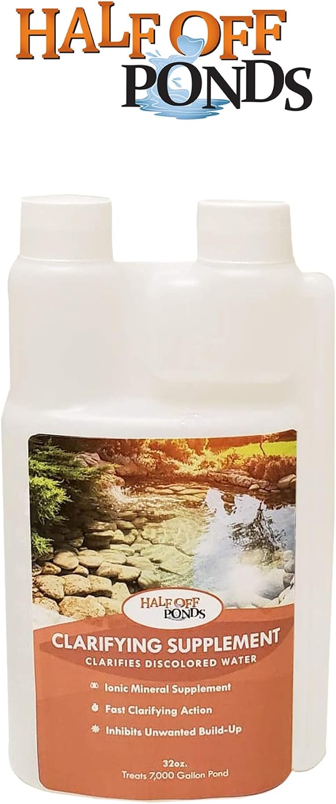 Pond Water Clarifier with Ionic Minerals for Green & Cloudy Water, 16 oz | Fast-acting formula, clears green and cloudy water, traps suspended particles, fish and plant safe, improves water clarity