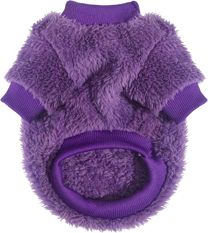 2 Pieces Dog Sweaters for Small Dogs Girl Fall Winter Warm Puppy Clothes Fleece Chihuahua Sweater Cute Small Pet Clothes for Puppy Cat, Medium