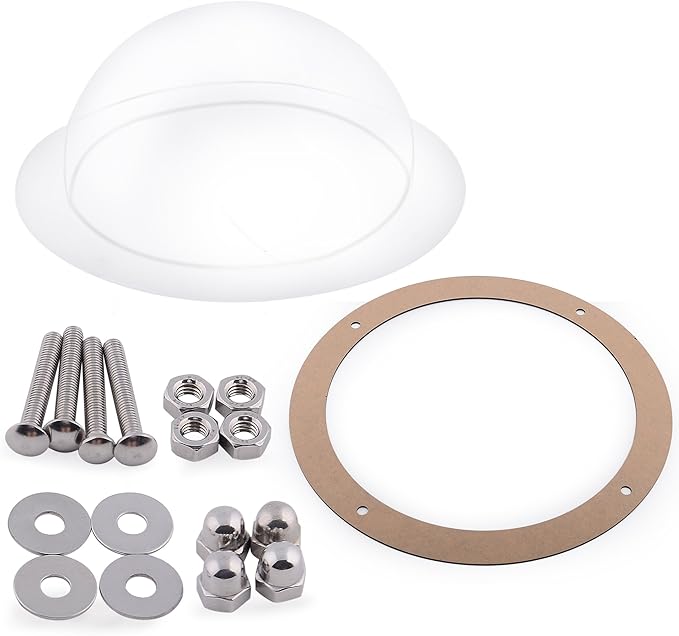 H&B Luxuries Durable Acrylic Dome Dog Window for Fence to View Outside for Satisfying Curious Pets FW058