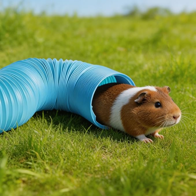 3 Packs Pet Fun Tunnels, Small Animal Tunnel, Foldable Plastic Hamster Tunnel, Tube Pets Hideaway, Pet Mouse Training Hideout Tunnels for Guinea Pigs, Chinchillas, Rats, Ferrets, Dwarf Rabbits