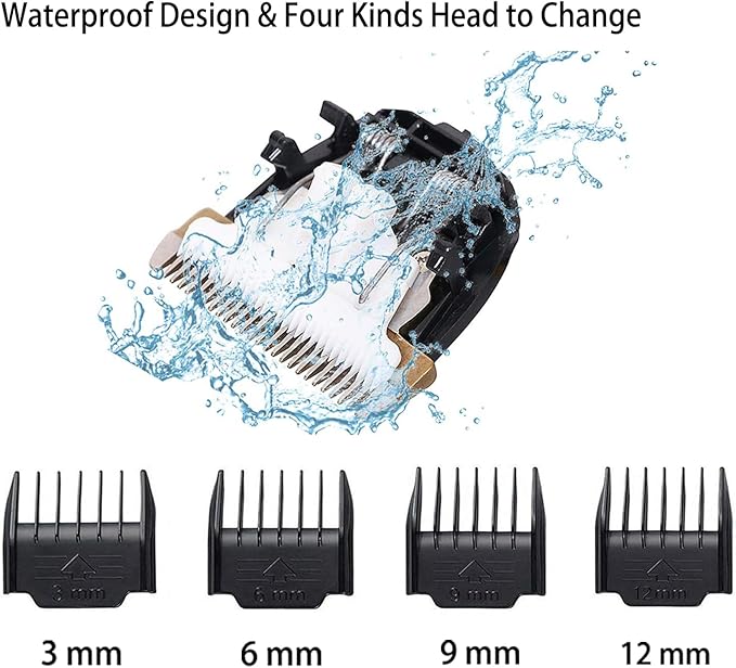 Highdas Dog Clippers for Grooming Rechargeable, Electric Dog Grooming Kit Clippers Low Noise, Cordless Quiet Dog Shaver, Pet Hair Trimmer Set for Dogs, Cats, Pets (Grey)