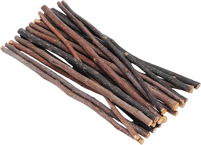 Apples Sticks,20pcs Hamster Chew Toys,Hamster Toys,Small Animals Molar Wood Treats Pet Snacks,Chew Sticks for Rabbits Chinchillas Guinea Pig Gerbil Parrot Bunny 20cm