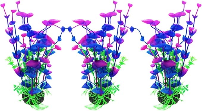 SunGrow Large 9 inch Artificial Plastic Plants