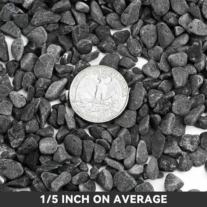 Onlyfire 18lbs Gray Gravel Pebbles, 1/5" Natural Decorative River Rocks | Aquarium Gravel, Crushed Gravel Stone, For Indoor Plants, Vases, Succulents, Outdoor Garden Landscaping and Home Decor