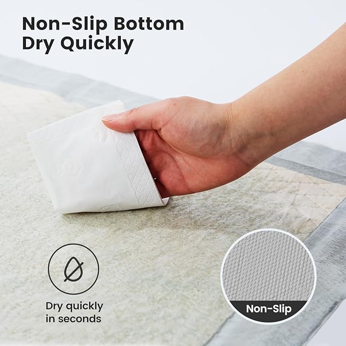 Gardner Pet 5XL Puppy Pads Extra Large, 37"x54" Super Absorbent & Leak-Proof Dog Pads, Nop-Slip Bottom Disposable Potty Training Pee Pads for Dogs Cats, 80 Count Grey