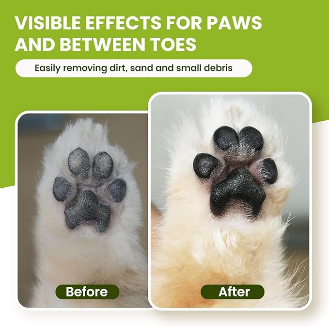 PawSono Paw Cleaner for Dogs & Cats, No-Rinse Foaming Pet Foot Washer with Built-in Scrubber Brush for Dirty, Muddy Paws – Suitable for Small, Medium & Large Dogs, Puppies, Kittens (5 fl oz)