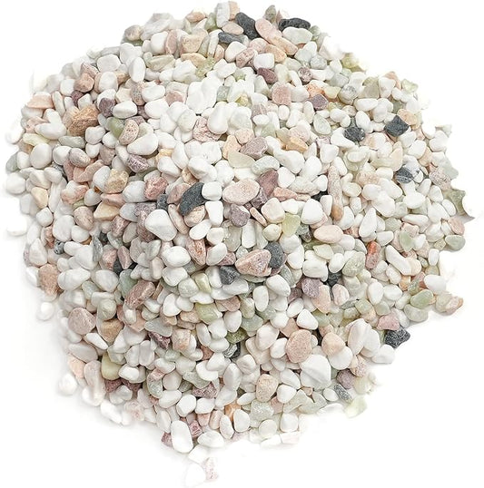 12 LBS Natural Gravel for Fish Tank, StoneCreek Betta Fish Aquarium Gravel, Vase Filler, River Rocks, Fish Tank Decorations, Perfect for Aquarium Decor, Fish Tank, & Indoor Plant, Mixed Color