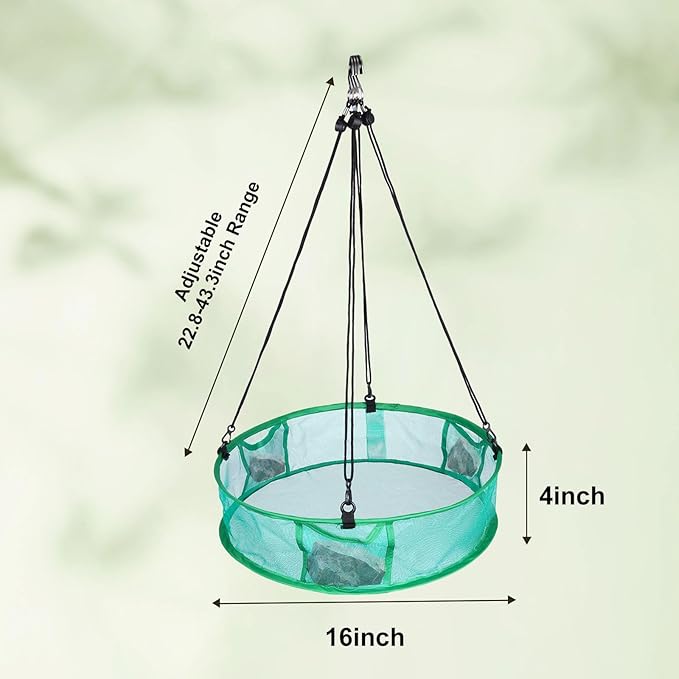 2Pcs Bird Seed Catcher for Outdoor Feeders, Bird Feeder Trays to Catch Seed, Upgraded Version Can Prevent Strong Winds. (16 inches)