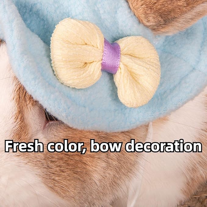 Guinea Pig Clothes,Rabbit Harness,Ferret Bunny Clothes with Pet Rabbit Harness and Leash Mini Hat Bag Cute Brooch for Kitten Small Animal Collars (Yellow)