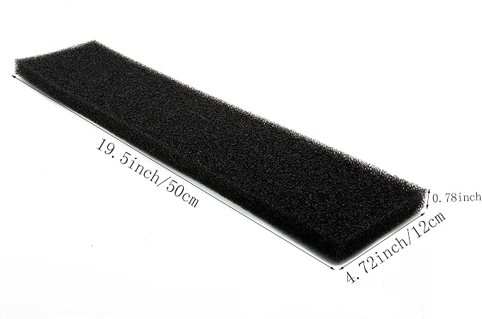 Aquarium Filter Sponge Pad Pond Filter, 19.5" x 4.72" x 0.78", 30PPI | Bio Sponge Filter Media Cut-to-Size Foam for Fish Tank