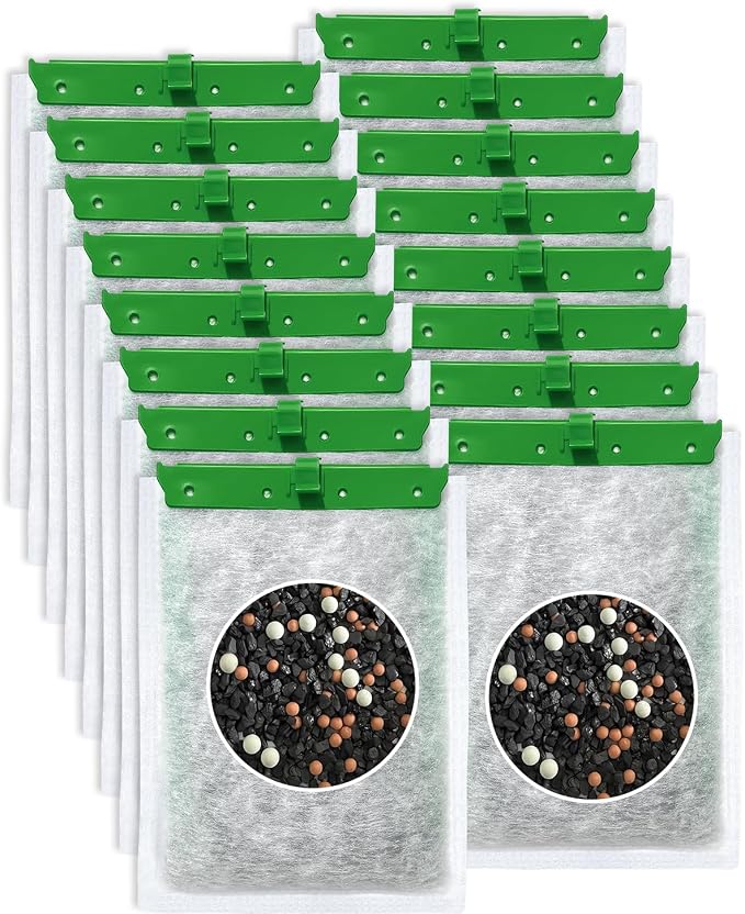 16 Pack 5-Stage Cartridges for Compatible with Tetra Whisper Large | Upgraded Filtration Cartridges for Fish Tank & Aquariums, Compatible with Tetra Whisper 20i 40i IQ20 30 45 60 PF20 30 40 60