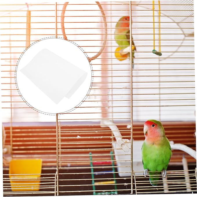 KESYOO 100pcs Bird Cage Liner Disposable Absorbent Liners for Parrot Cages Moisture-Resistant Clean-up Fecal Pads for Birdcage Care