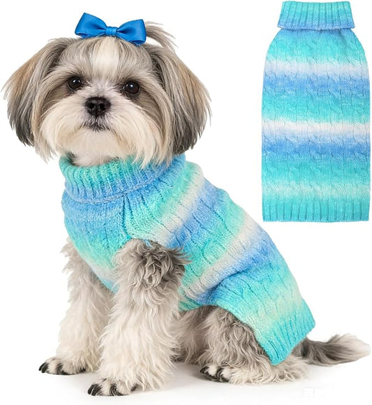 Dog Sweaters for Small Dogs Male Soft Cat for Cat Only Stretchy Extra Clothes for Small Dogs Gradient Color Dog Fleece Sweater Frenchie Dachshund Sphynx Cat Clothes