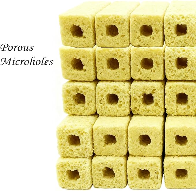 20 Pieces of Porous Ceramic Bacteria House Sticks for Aquarium Fish Tank in Bio Filter Media for 30-60 Gallons of Water