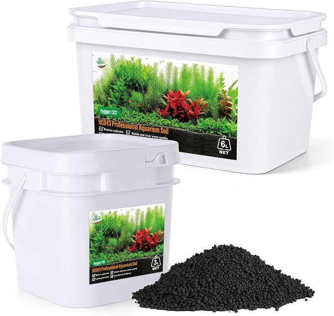 Premium Upgraded Aquarium Soil, 1-5mm Nutrient-Rich Water Grass Mud for Planted Tanks, Dust-Free & No Rinse, Safe for Fish & Shrimp (11 Pounds)