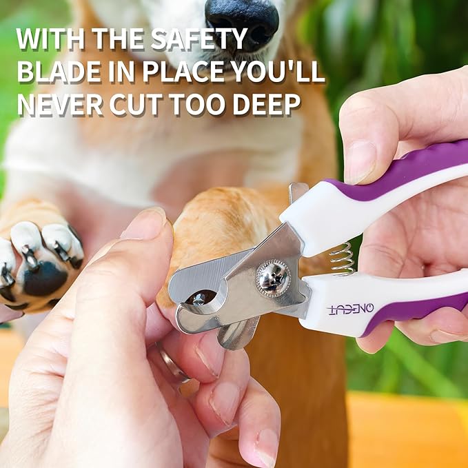 4.7" Small Dog & Cat Nail Clipper Stainless Steel Cat Claw Trimmers for Rabbits, Guinea Pigs, Birds, Puppies, Kittens and Small Animals Pet Nail Clipper for Professional and Home Use (Purple)