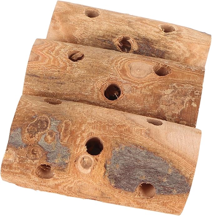 Apple Wood Small Animals Chew Sticks, Naturally Apple Sticks, Guinea Pig & Rabbit Chew, 3 Pack Teething Toys for Rabbits, Guinea Pigs, Hamsters with Bark