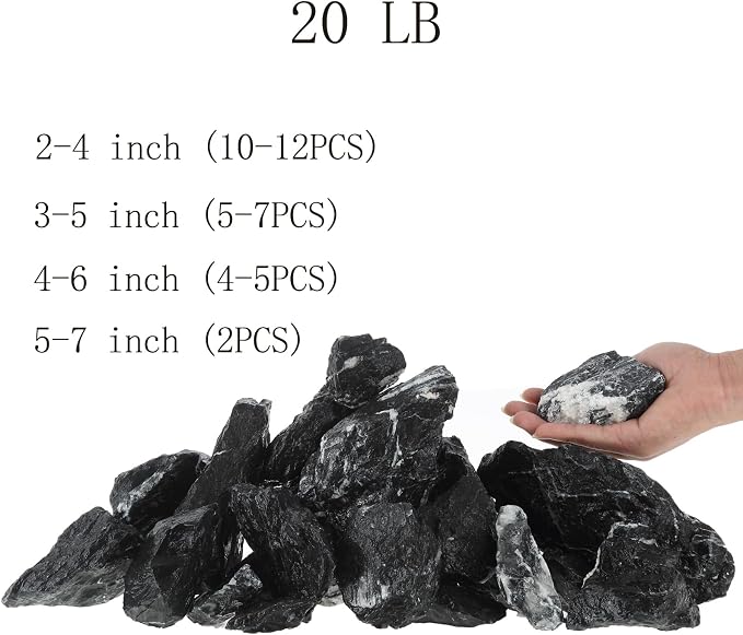 Seiryu Stone, Aquarium Rocks for Fish Tank Rocks, Pre-Cleaned pH Neutral 20lb（2 to 8 inch）