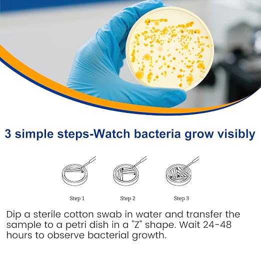 Bacteria Water Test Kit - 12 Tests Detects 50 Different Species of Coliform Bacteria, E.coli & All Bacteria | Home Test Kit for Well, Tap, Pool, Hot Tub & City Water | with Free Lab Analysis