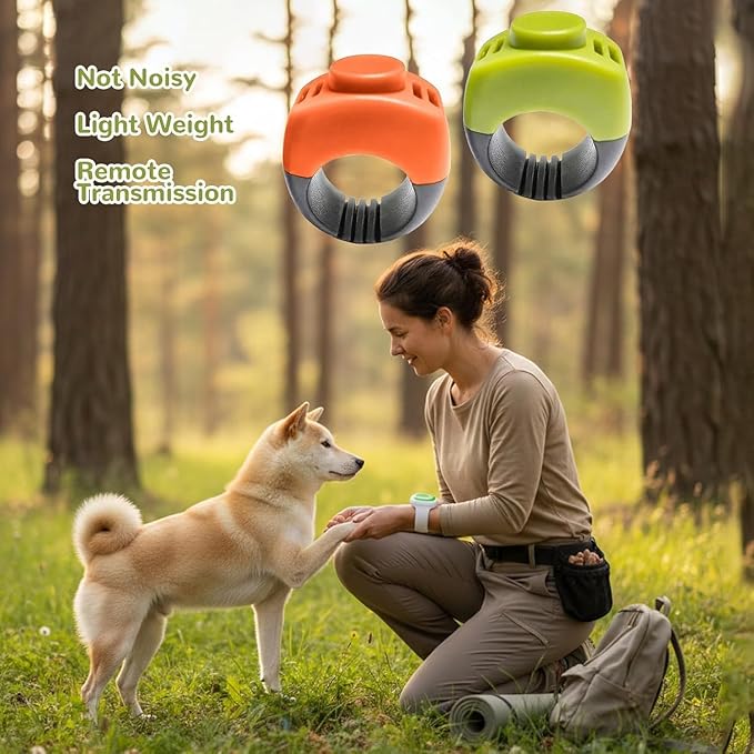The Set of Easy Clicking Finger Ring Dog Training Clicker for Dogs Cats Horses traing Allowing Effective Versatile Training (3pcs Grey+Green+Orange)