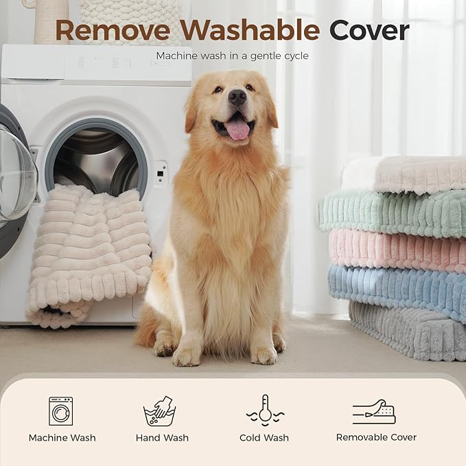 Orthopedic Dog Bed for XXL Jumbo Dog, Waterproof Pet Bed,Non-Slip Bottom and Egg-Crate Foam with Removable Washable Cover Crate Bed,Grey,47"x29"x4"