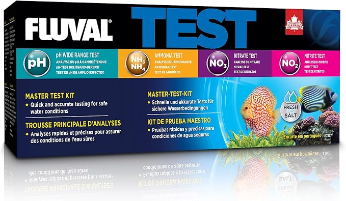 Fluval Master Test Kit for Aquarium Water | Freshwater & Saltwater Fish Tank Test
