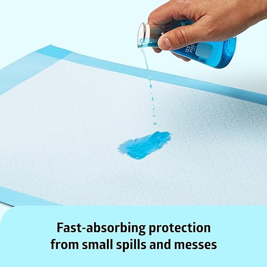 Medline Light Absorbency Underpad, 23" x 36", 50 Count, Disposable Bed, Furniture & Surface Protection, For Kids, Adults, Elderly, Puppy Pad, Changing Pad, Incontinence Pee Pad, Chucks