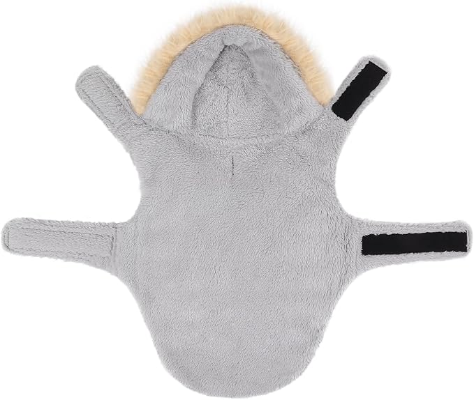 HDE Dog Puffer Jacket Fleece Lined Warm Dog Parka Winter Coat with Harness Hole Pastel Rainbow - L