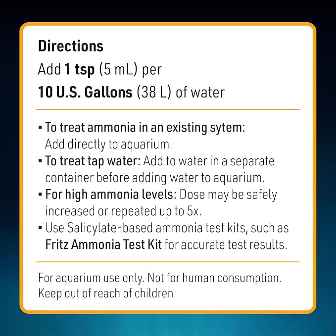Fritz Aquatics ACCR Water Conditioner Instantly Removes Toxic Ammonia/Chlorine & Chloramines for Fresh & Salt Water Aquariums (16-Ounce)
